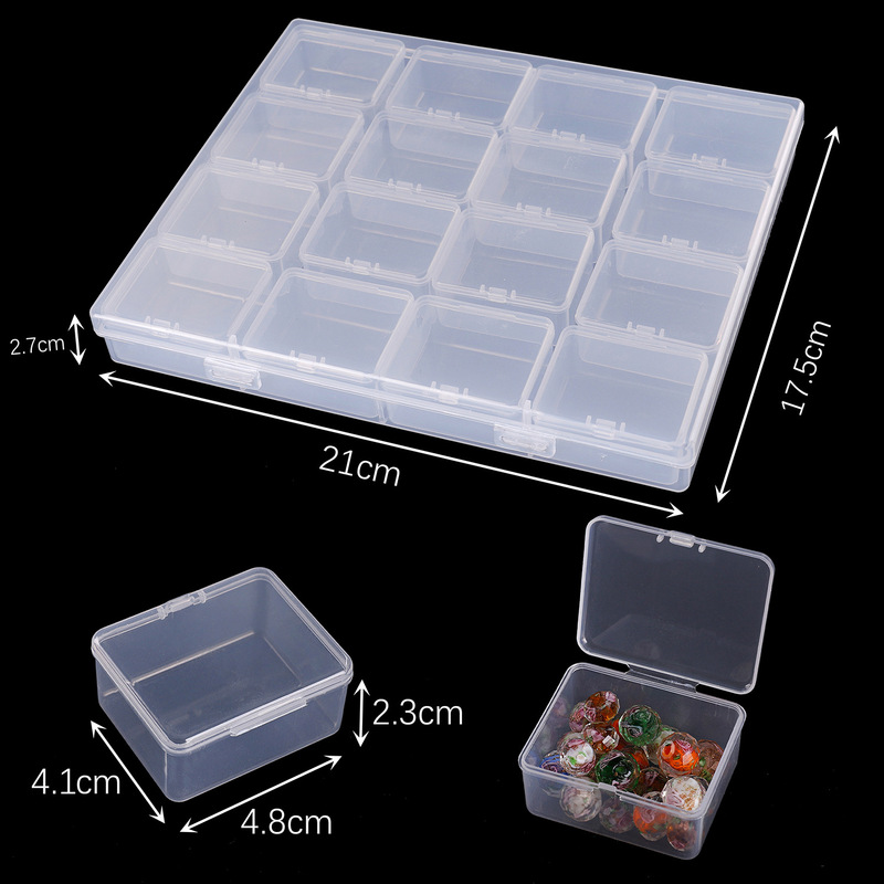 手作りdiyアクセサリー材料整理ケース収納ケース透明取り外し可能プラスチックケースピアスケース収納ケースツール|undefined