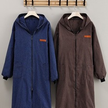 加肥加长罩衣纯棉老粗布长袖围裙家用厨房防油防污男女工作字