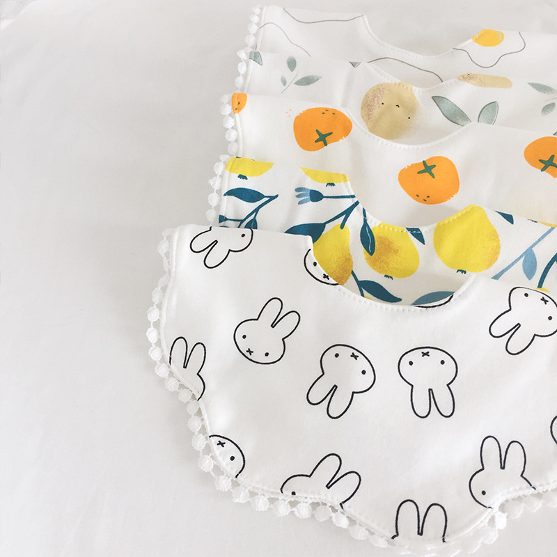 ins Korean version baby saliva towel cotton baby bib one-year-old trendy bib 0-1-2 years old decorative saliva pocket