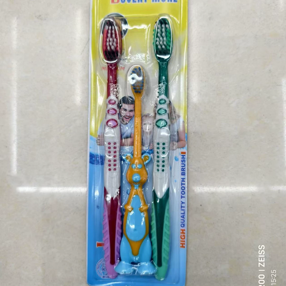 JSJ-850 семейная зубная щетка набор из 3 частей 288 Очистка заднего языка Независимая упаковка Домашняя чистка мягкая карта