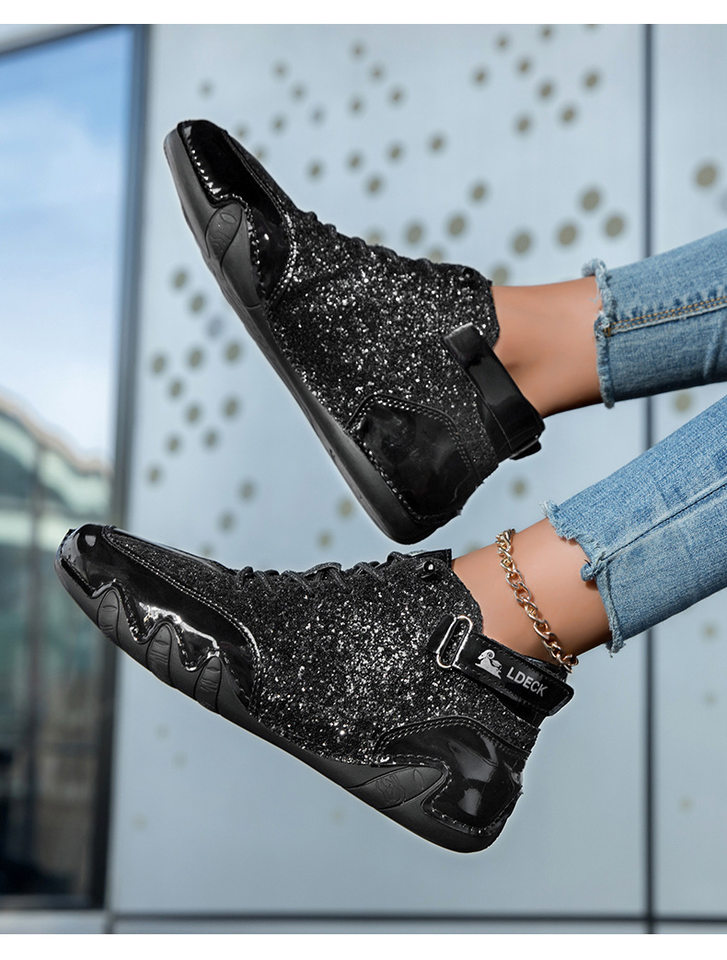 Bốt Martin cổ cao cá tính, bốt cổ ngắn unisex phong cách casual — S8008 Bạc, S8008 bạch kim, S8008 đen bóng chi tiết 24