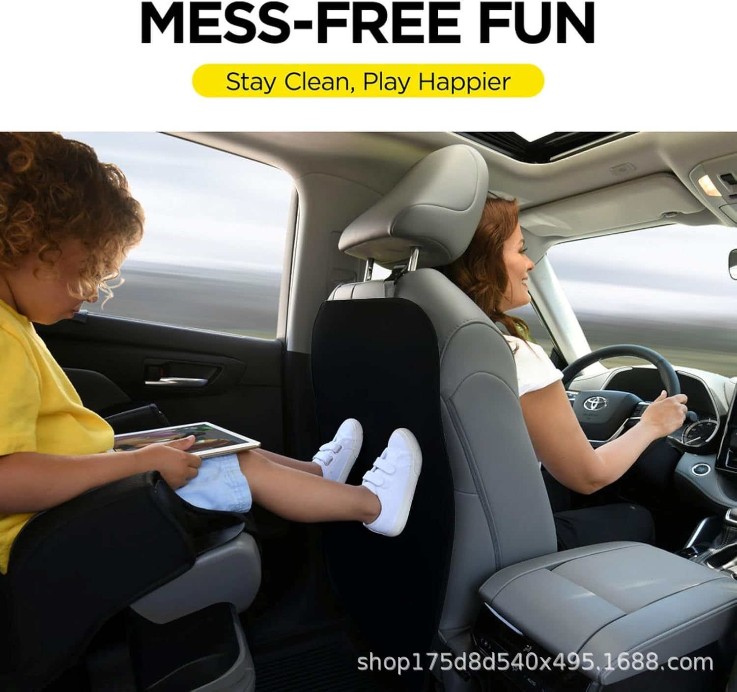 Cross-Border Car Backseat Hanging Bag Protective Cover Storage Bag Waterproof Kick Mat Seat Back Protector Rear Anti-Kick Pad