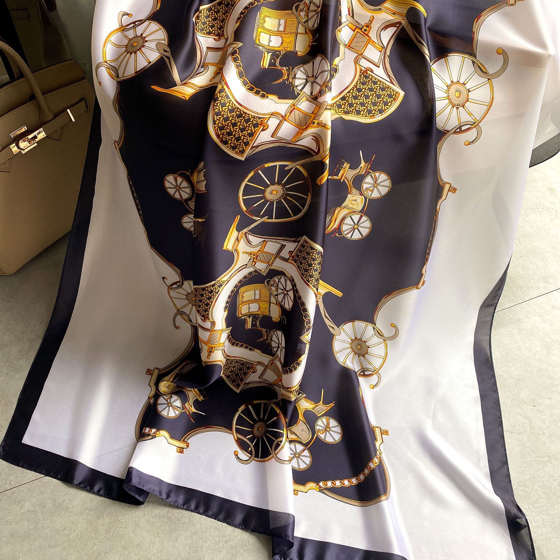 New Summer Scarf Women's Korean Edition Versatile Thin Scarf for Travel Sun Protection Shawl Multi use Long Imitation_voghion.com