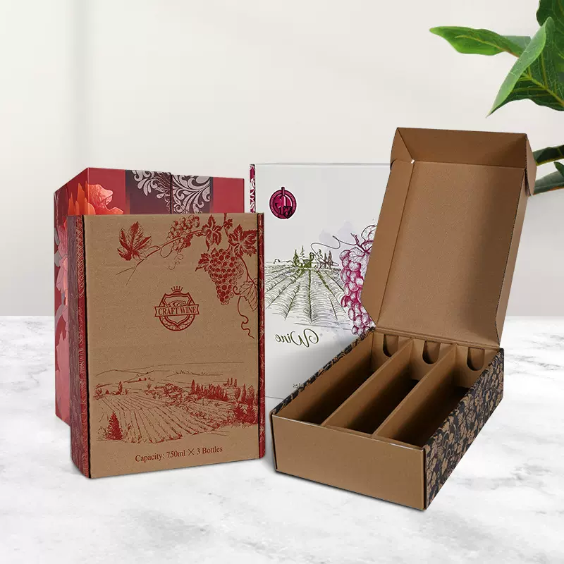 红酒礼盒印刷logo红酒包装盒子葡萄酒包装盒翻盖礼品盒彩盒批发