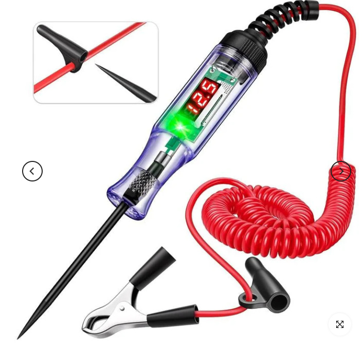 Lápiz de prueba de automóvil Luz de prueba LED Pantalla digital para automóvil 12v24v70 V Circuito de reparación de automóviles Detección de fusibles Lápiz de prueba