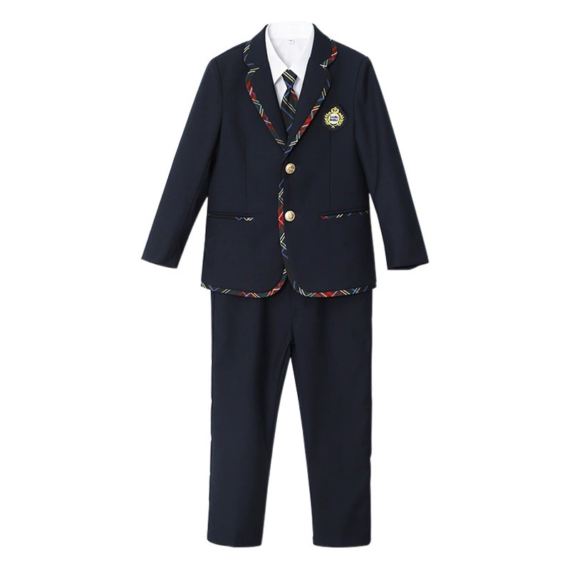 Детская школьная форма костюм весна-осень британский стиль Одежда для детского сада учащиеся начальной школы одежда для выступлений платье костюм оптом
