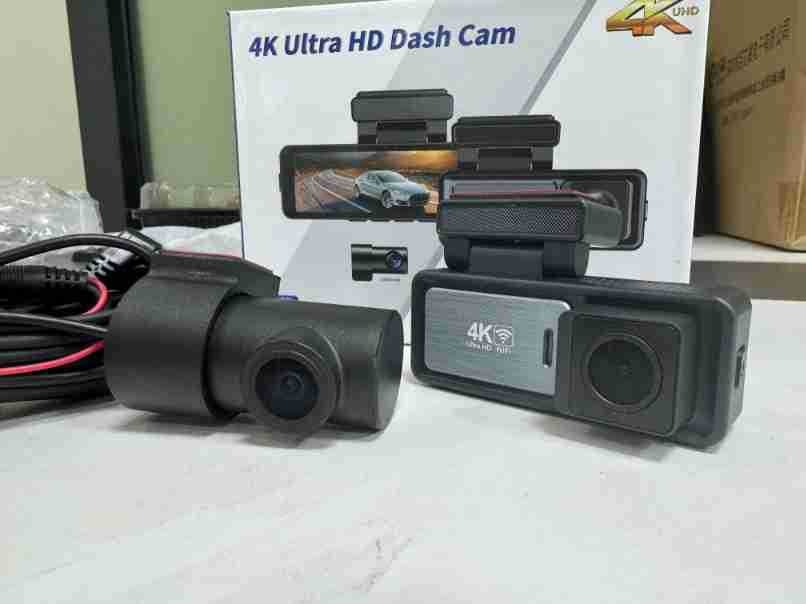 Cross-Border Hot-Selling 4K Dash Cam with Dual Front and Rear Recording, 3.2inch Wifi Mobile Phone Connectivity, and Gps Car Recorder