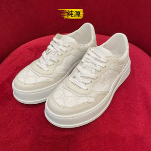 G Family Pure Original Genuine Leather Biscuit Shoes 2024 New Thick-Soled Height-Increasing Retro Vintage Loafers Platform Shoes