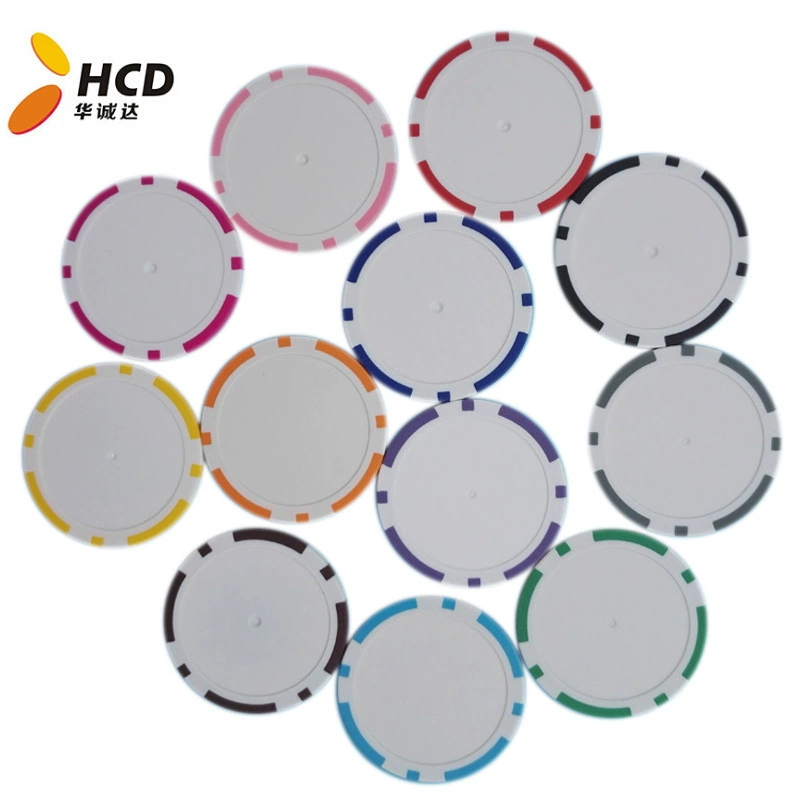 Производитель Техасский Холдем фишки 40 мм двухцветные стикеры фишки 11.5g пустой козырь ABS фишки