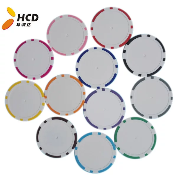 Factory Texas Hold'em chips 40mm two-color sticker chips 11.5g blank ABS chip chips