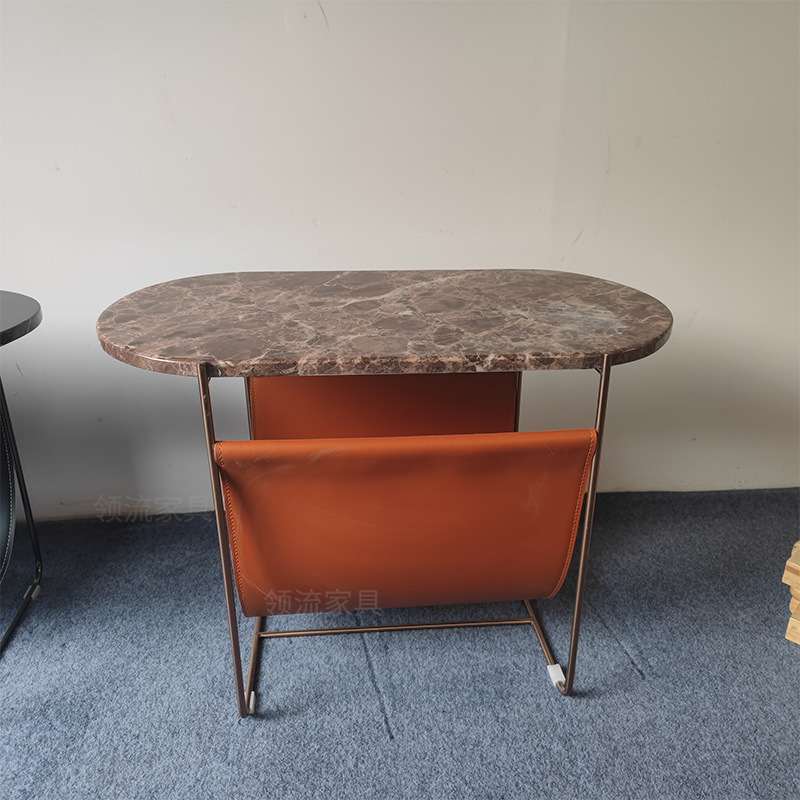 스테인레스 스틸 로즈 골드 홀더 + 오렌지 가죽