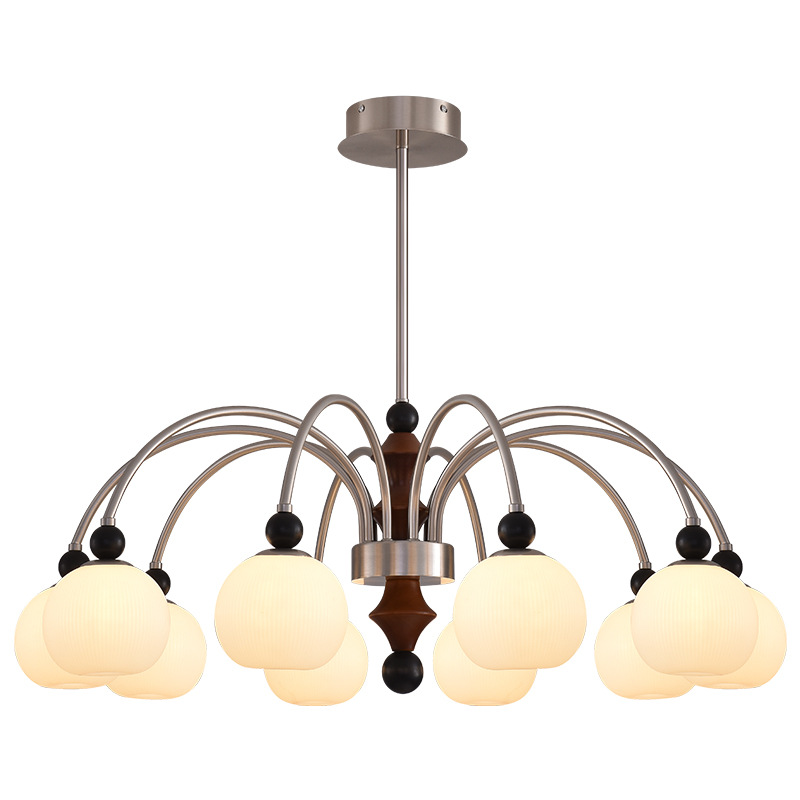 Candelabro de sala de estar Vintage Wabi-Jifeng American Retro Simple Magic Bean Dormitorio Comedor Sala de estar Lámpara de pasillo 357L