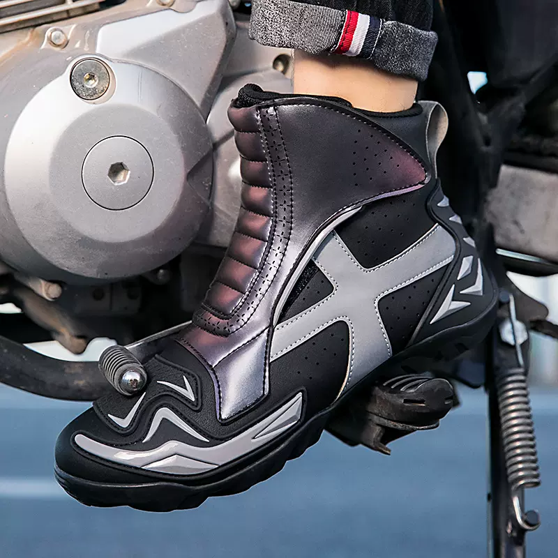 机车骑行鞋摩托车换挡护鞋男防水越野机车鞋女士赛车鞋摩旅骑车鞋
