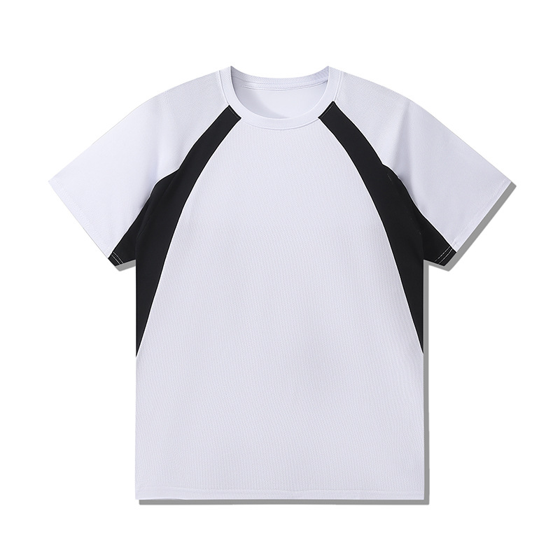 Transfronterizo tamaño europeo y americano de algodón mosaico camiseta deportiva 250G pesada camiseta de hombre de manga corta marca de moda personalizada