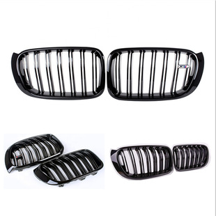 Double-Wing Plate Line X3 X4 Grill Suitable for Bmw X Series F25 F26 Glossy Black High-Quality Barbecue m Style
