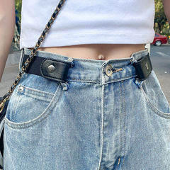 Women's Korean-style invisible, seamless, no-gap belt—versatile elastic denim waistband popular on social media