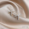 Silver needle, fashionable high quality earrings, silver 925 sample, simple and elegant design, fitted, wholesale