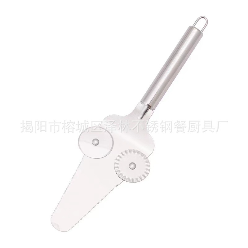 Comercio exterior de acero inoxidable herramientas de cocina cuchillo de pizza raspador de alambre prensador de ajo cortador de patatas cuchillo de piel herramientas de horneado