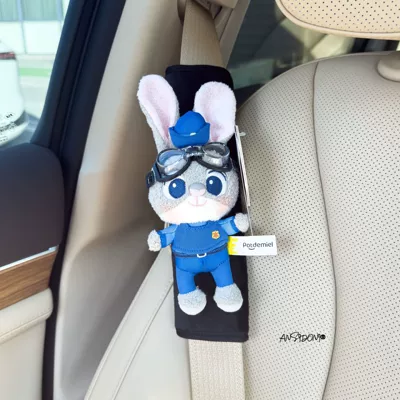 Interior Decoration – Sürətlər qutusu və əl tormozu başlıqları - shoulder-pads-black-plush-genuine-pilot-q-cute-judy-single