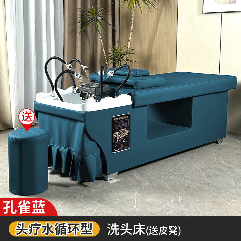 Pavo real azul + circulación de agua de múltiples cabezas