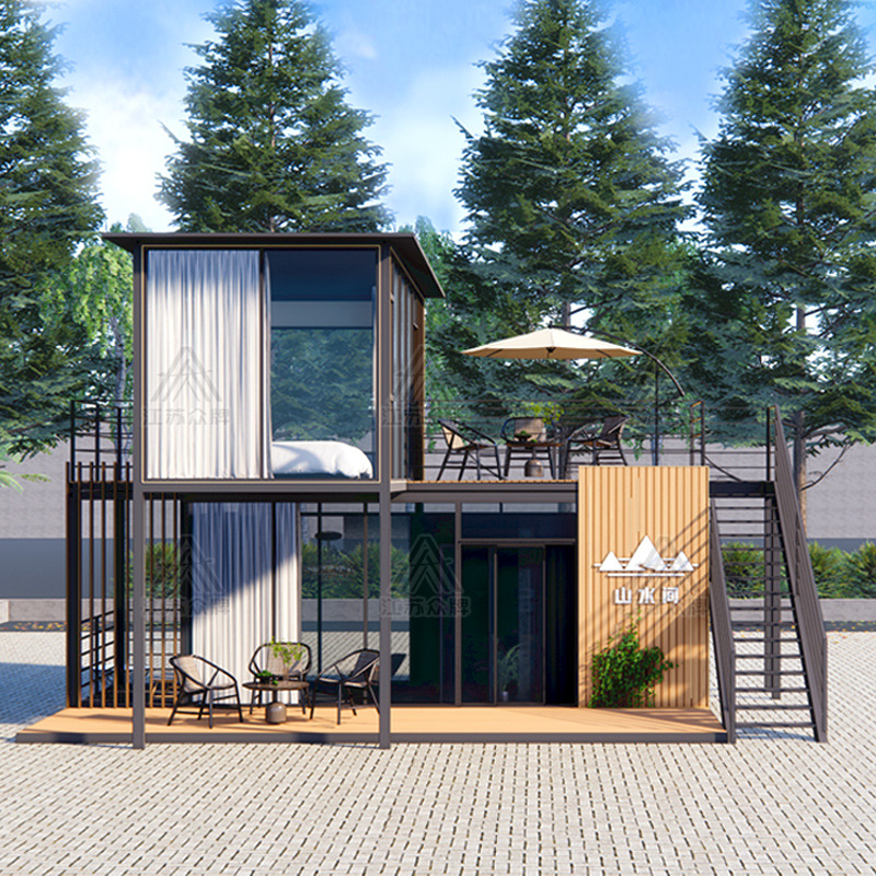 Contenedor de casa móvil Residente Casa integrada Oficina B & B Área escénica Departamento de ventas de celebridades de Internet Tienda de la calle comercial