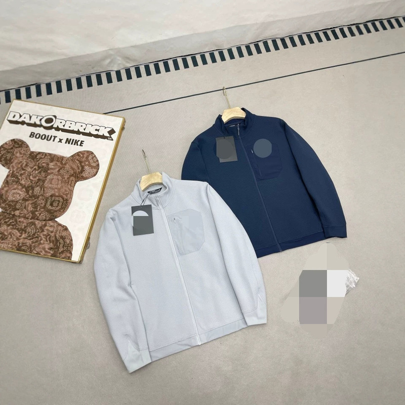 Niaojia DELTALT Waffle Knit Stand Collar Embroidered Cardigan Jacket, Item No. qianjing0088, Inquire and place order
