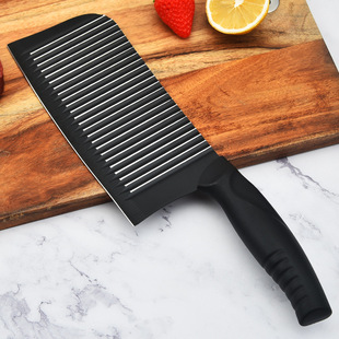 Wholesale stainless steel household kitchen knife black wave pattern chopping knife sharp chef knife multi-purpose fruit knife