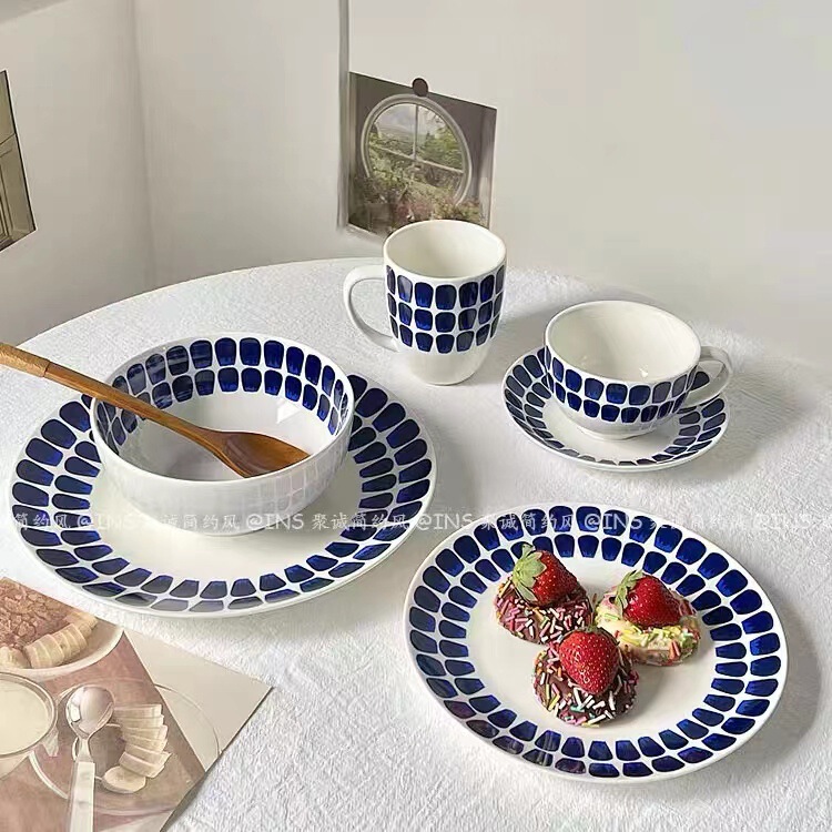 New Finnish 24-Hour Ceramic Tableware, Western Food Plates, Coffee Cups, Mugs, Breakfast Plates, Home