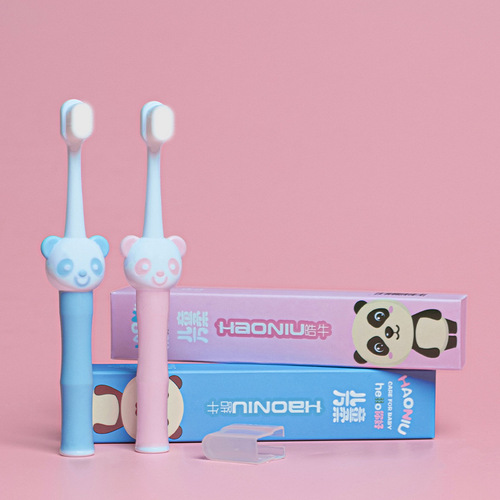 Haoniu soft-bristled children's 1-3-6-12 years old soft-bristled toothbrush infant and toddler baby toothbrush soft-bristled wholesale