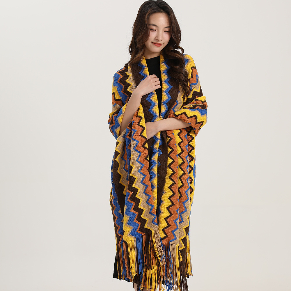 Chal Lijiang de Yunnan, Xu Hongdou, manta tradicional, ropa de abrigo, capa y bufanda de estilo étnico para turismo femenino._voghion.com