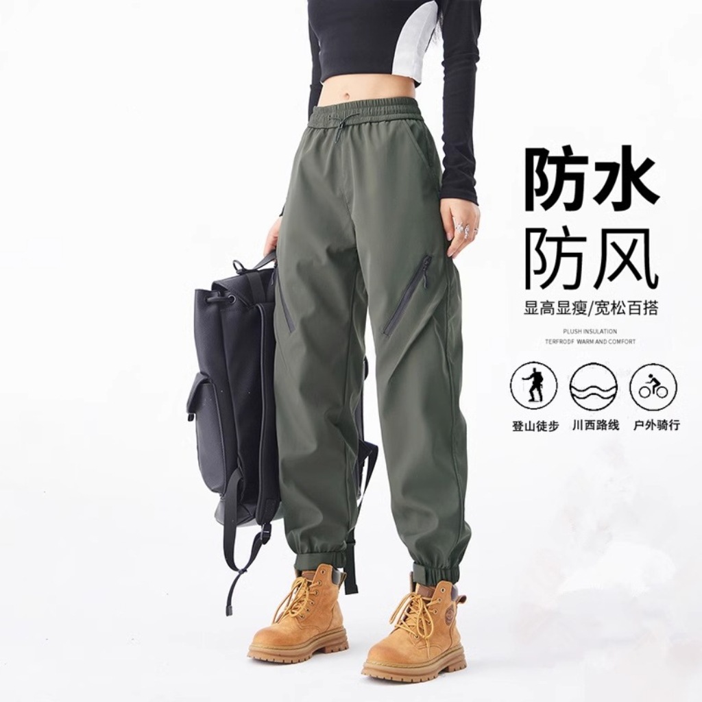 YGF男装|简约冲锋软壳裤男女2025四季可防风防水徒步登山裤休闲裤