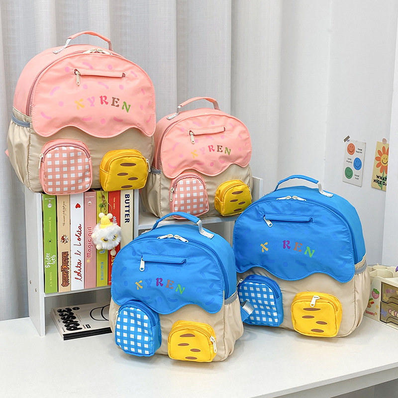 Nueva mochila infantil, jardín de infantes, mochila escolar ligera para niños y niñas, moda de color, mochila casual para padres e hijos.