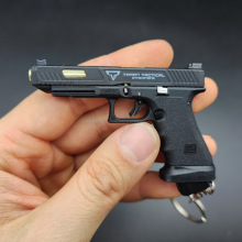 合金帝国1:3 GLOCK34 TTI疾速追杀2抛壳版钥匙扣模型摆件吃鸡玩具