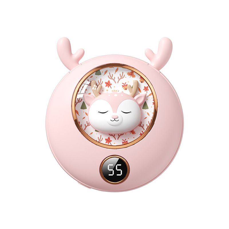 Winter new cartoon cute pet hand warmer Power Bank two-in-one usb charging digital display Mini Portable warm baby