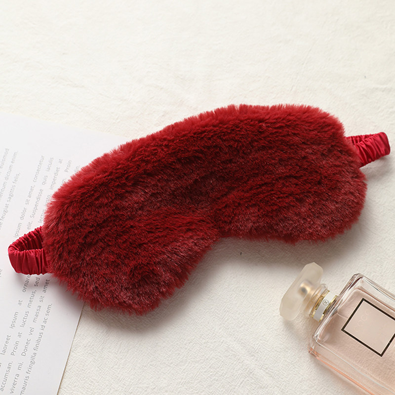シンプルで可愛い純色のぬいぐるみシミュレーション糸アイマスク睡眠専用遮光アイマスク|undefined