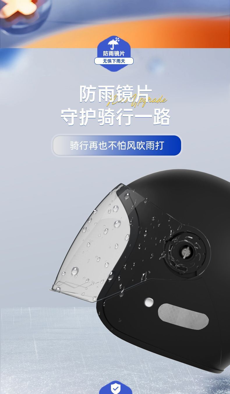 New National Standard Certified Electric Vehicle Autumn and Winter Helmet for Men and Women, Winter Cold-Proof and Warm Motorcycle Helmet, Windproof Half Helmet for Riding