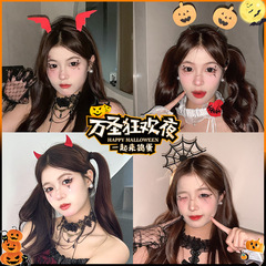 万圣节搞怪发夹女侧边刘海夹节日装扮cos道具拍照发卡暗黑风发箍