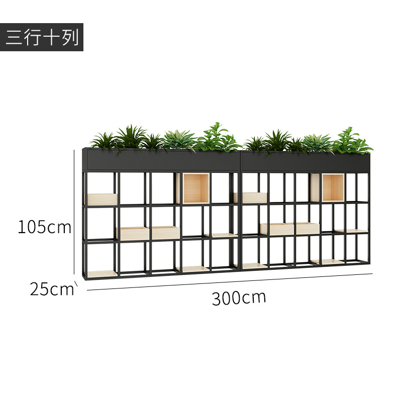 길이 300 * 너비 25 * 높이 105cm 2 나무 상자 파티션 로그 색상