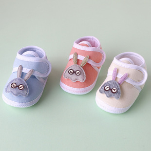 Newborn Baby Shoes Spring and Autumn Cloth Shoes 3-6-8-9-12 Months Toddler Shoes Soft Sole 0-1 Year Old Men's and Women's Shoes