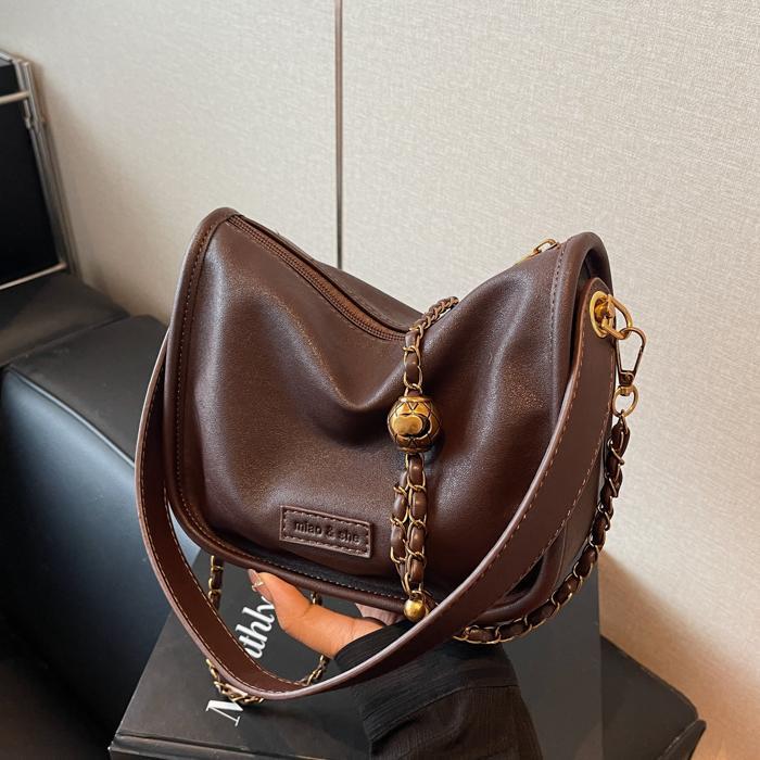 Bolsos de moda coreanos simples para mujeres 2024 nuevos bolsos de hombro casuales de nicho de alta calidad, bolsos de tendencia generales