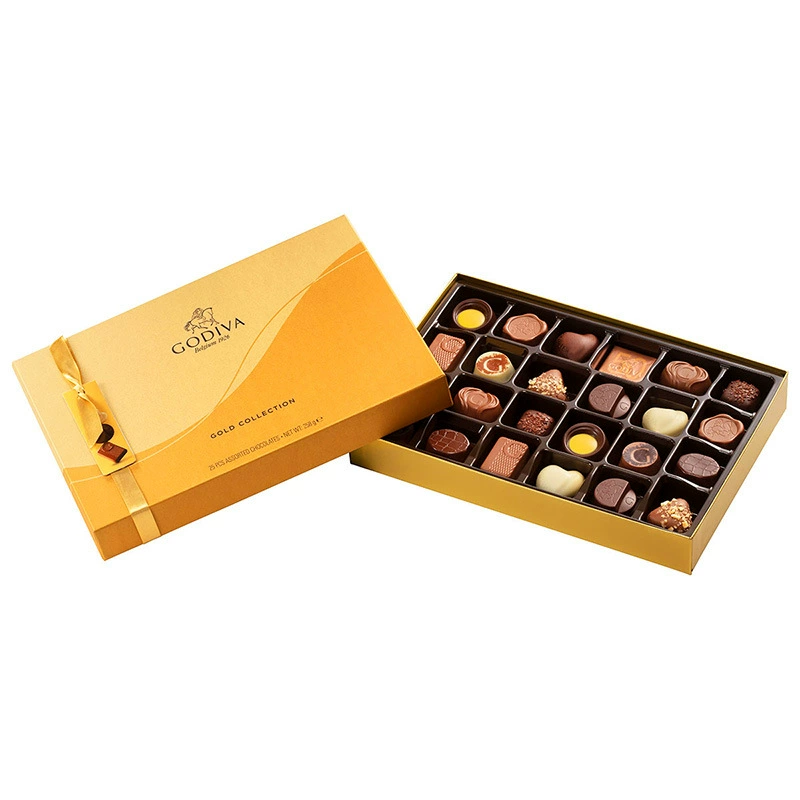 Подарочная коробка шоколада Godiva из Бельгии с черным и умным ручной сборкой сэндвича — подарок на китайский День Святого Валентина
