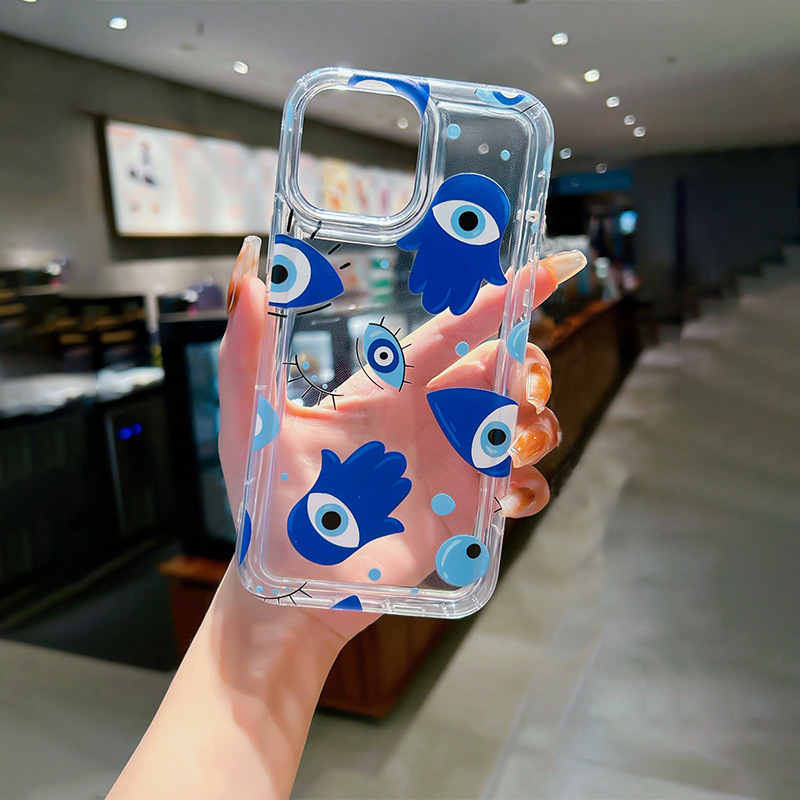 欧米風個性派青い目iPhone17対応耐衝撃15/14/13 Apple 16ProMaxスマホケース12|undefined