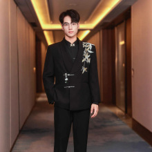 新中式男装中山装男婚礼新郎2025新款结婚西服订婚敬酒服西装套装