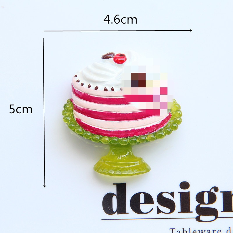 Nueva simulación cuerno pan hamburguesa cake resina grande juego de alimentos DIY refrigerador pegatina accesorios Ventas Directas la fábrica