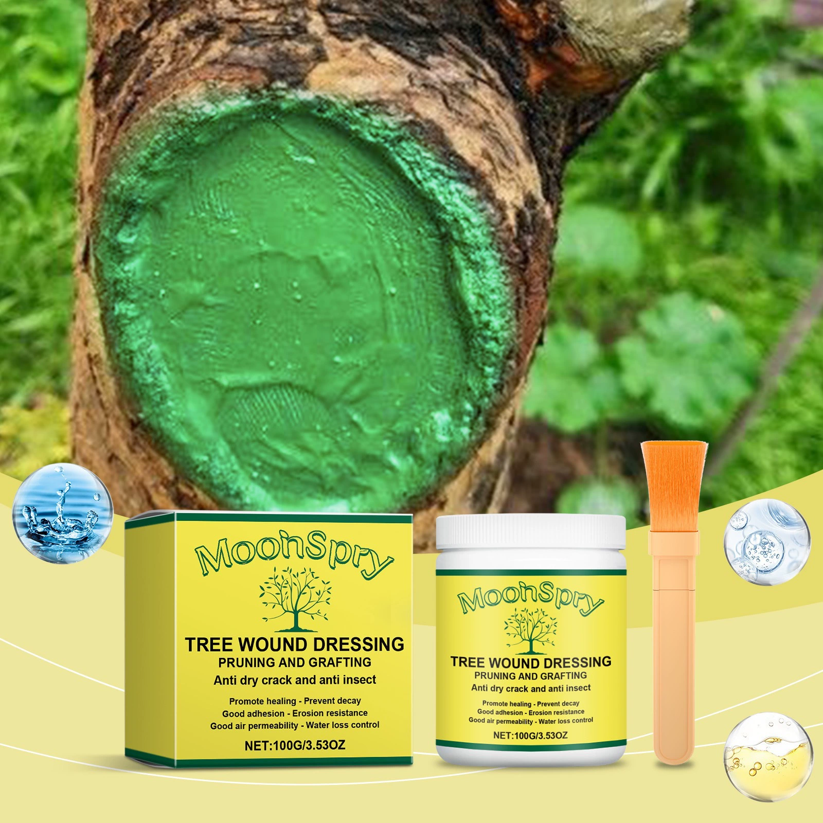 MOONSPRY Tree Wound Healing Agent Крем для лечения ран и укоренения деревьев.