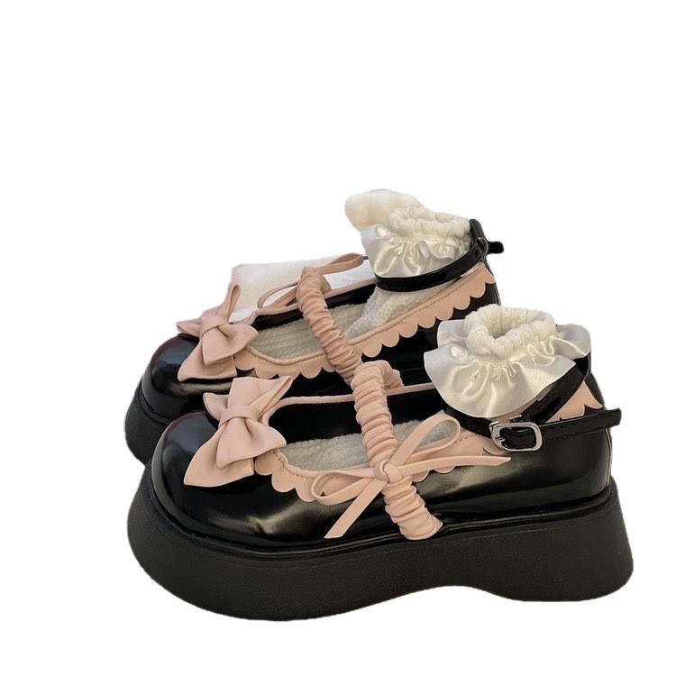 Mocasines Mary Jane con Plataforma de PU con Tacón Medio y Hebilla para Uso Diario