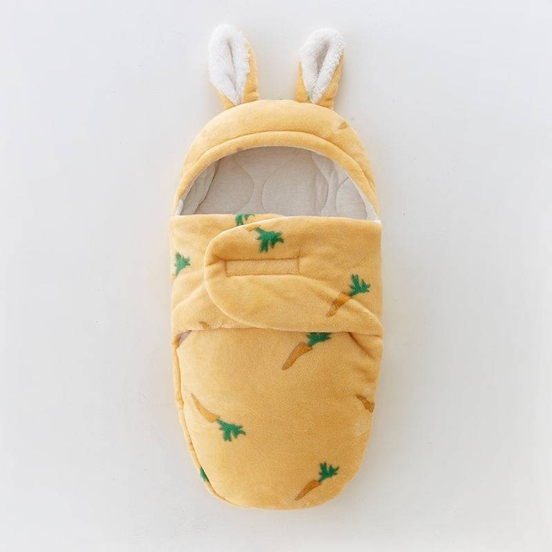 Newborn Blanket, Winter Thickeneded Baby Blanket, Baby Anti-Jump Two-In-One Sleeping Bag, Cute Swaddle for 1 Month