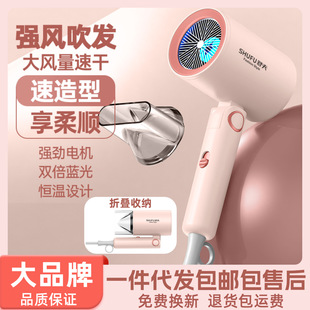 Shufu Home Electric Hair Dryer Hair Care Foldable High Speed Student Dormitory Low Noise Constant Temperature Blue Light Portable Hair Dryer