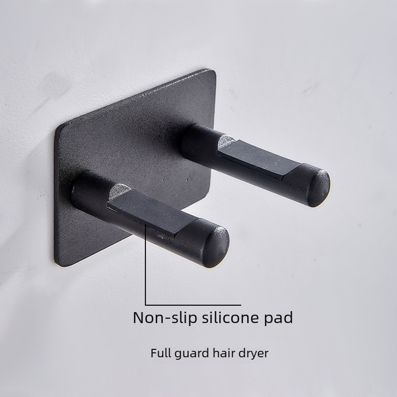Dyson hair dryer holder with plug socket wall-mounted shelf bracket without drilling for bathroom hairdryer stand