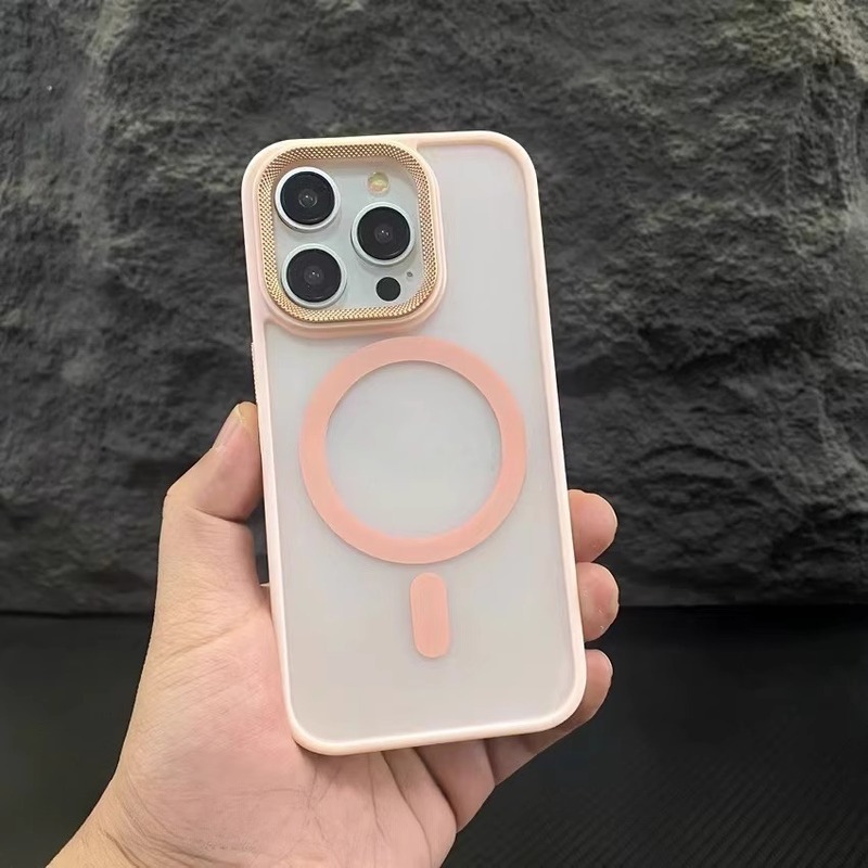 Iphone16 promaxフロスト磁気吸引携帯ケースリンゴ15ドリルレンズ14全包転倒防止カバー13|undefined
